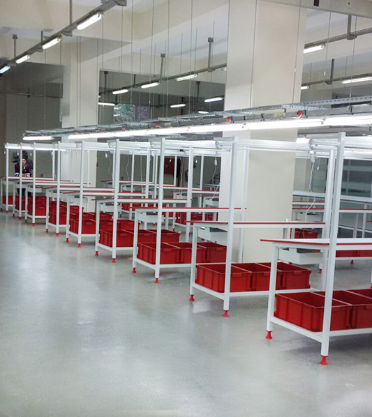 Üstten Işıklı Kalite Kontrol Masası