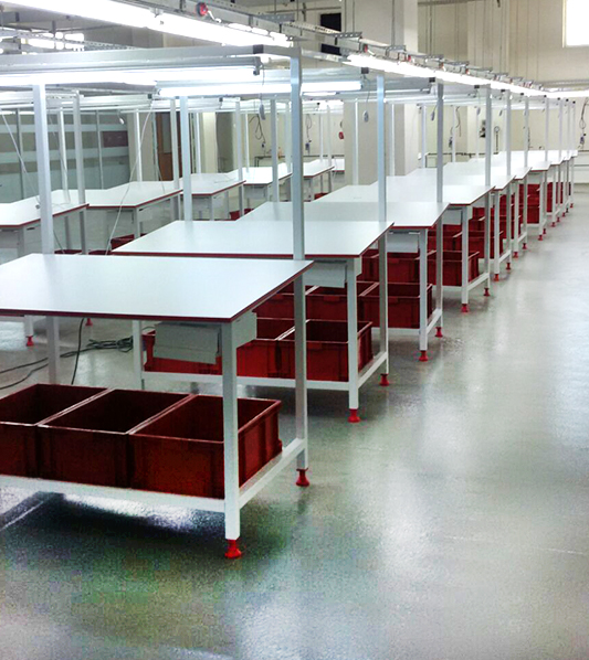 Üstten Işıklı Kalite Kontrol Masası