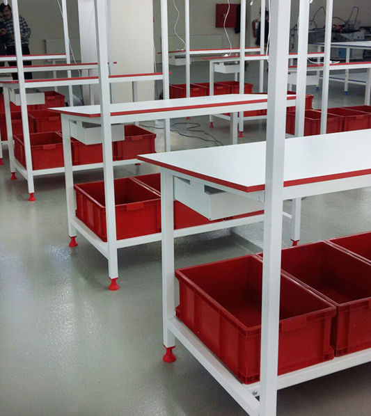 Üstten Işıklı Kalite Kontrol Masası