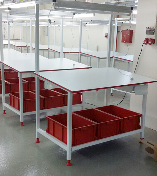 Üstten Işıklı Kalite Kontrol Masası